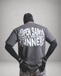 SAINT ARQANE - OPEN SAINT GREY TEE (Back Model)