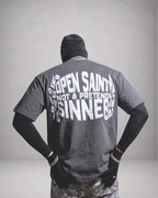 SAINT ARQANE - OPEN SAINT GREY TEE (Back Model)