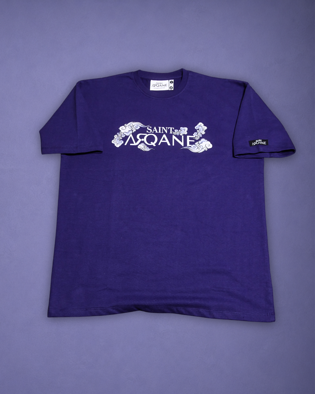SAINT ARQANE - MOONLIT KOI INDIGO TEE (Front Product)