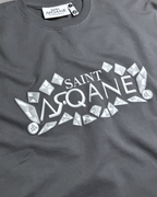 SAINT ARQANE - OPEN SAINT GREY TEE (Front Close up 2)
