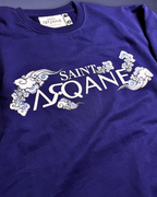 SAINT ARQANE - MOONLIT KOI INDIGO TEE (Front Close up 2)