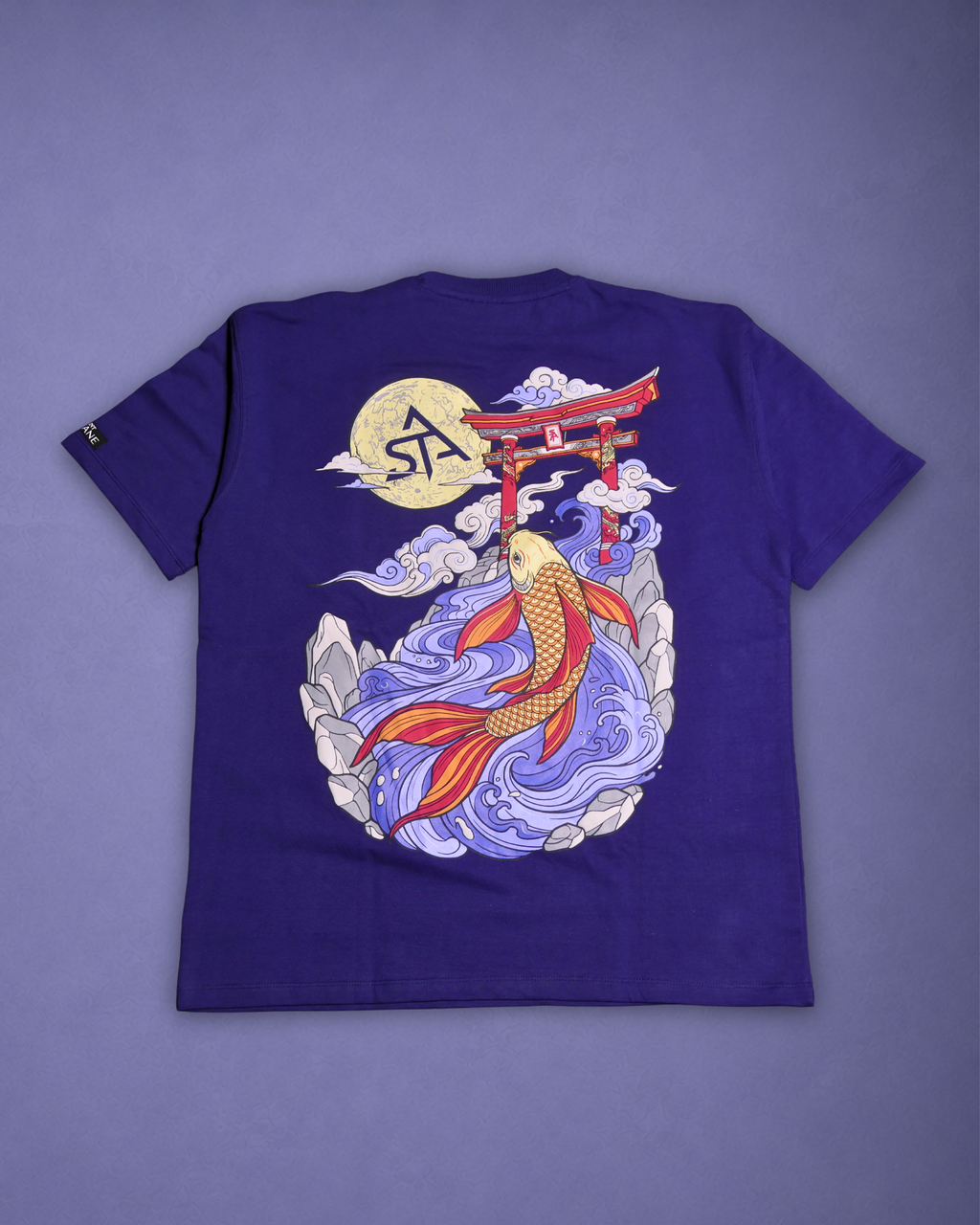 SAINT ARQANE - MOONLIT KOI INDIGO TEE (Back Product)