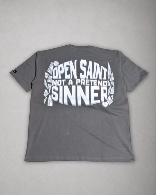 SAINT ARQANE - OPEN SAINT GREY TEE (Back Product)