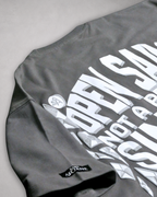SAINT ARQANE - OPEN SAINT GREY TEE (Back Close up 1)