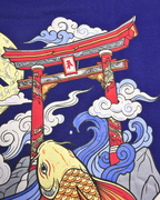 SAINT ARQANE - MOONLIT KOI INDIGO TEE (Back Print 2)