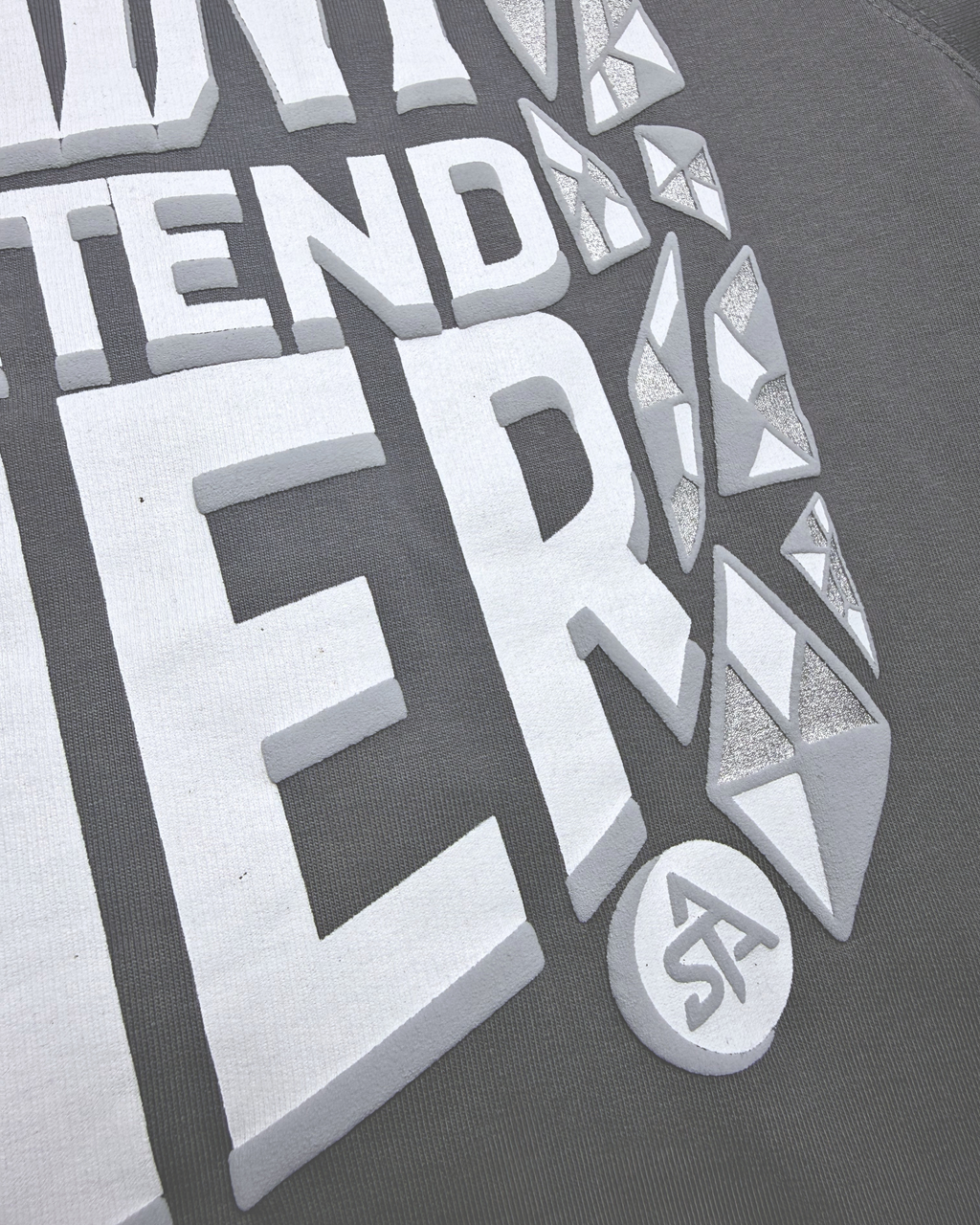 SAINT ARQANE - OPEN SAINT GREY TEE (Back Close up 3)