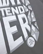 SAINT ARQANE - OPEN SAINT GREY TEE (Back Close up 3)
