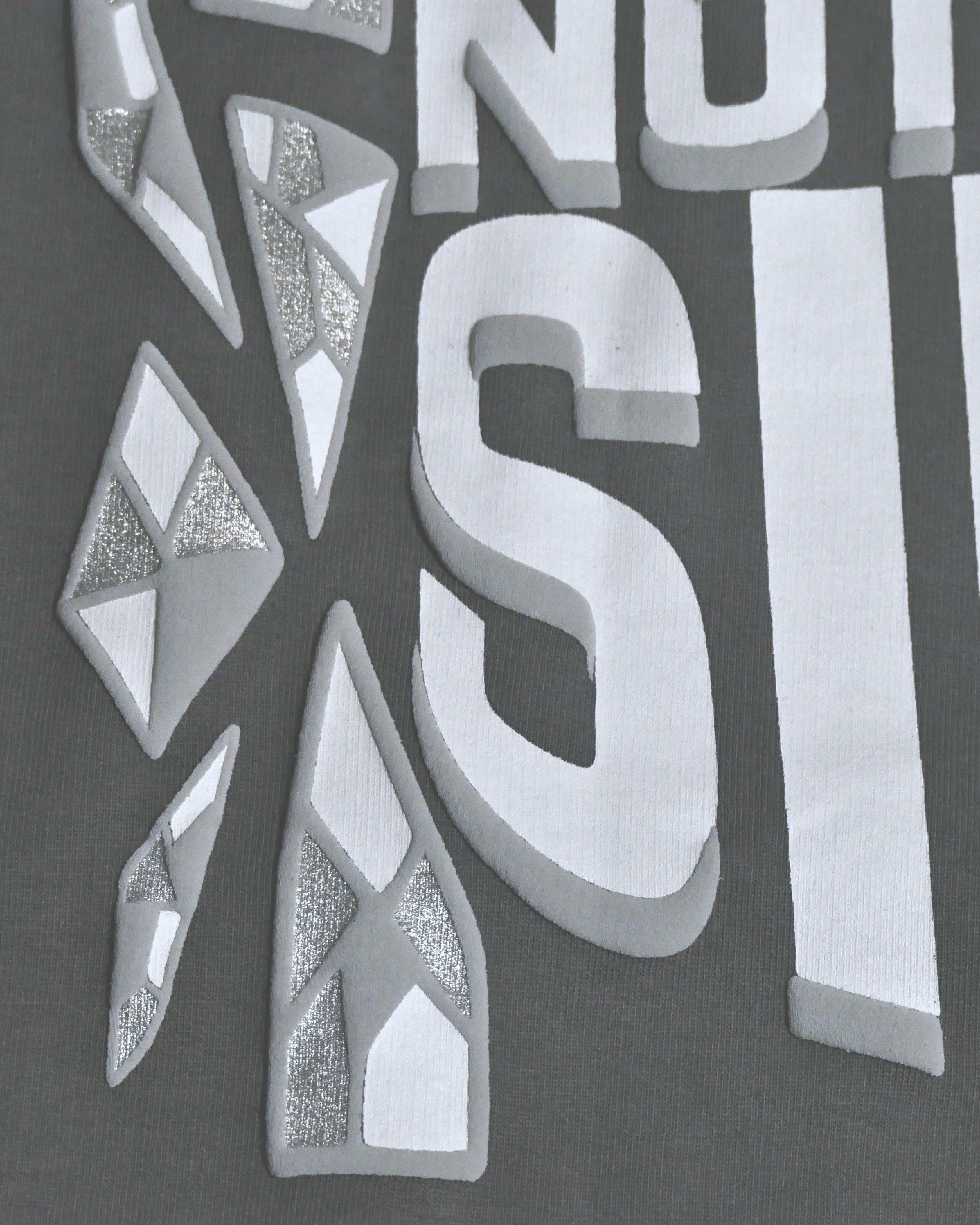 SAINT ARQANE - OPEN SAINT GREY TEE (Back Close up 2)