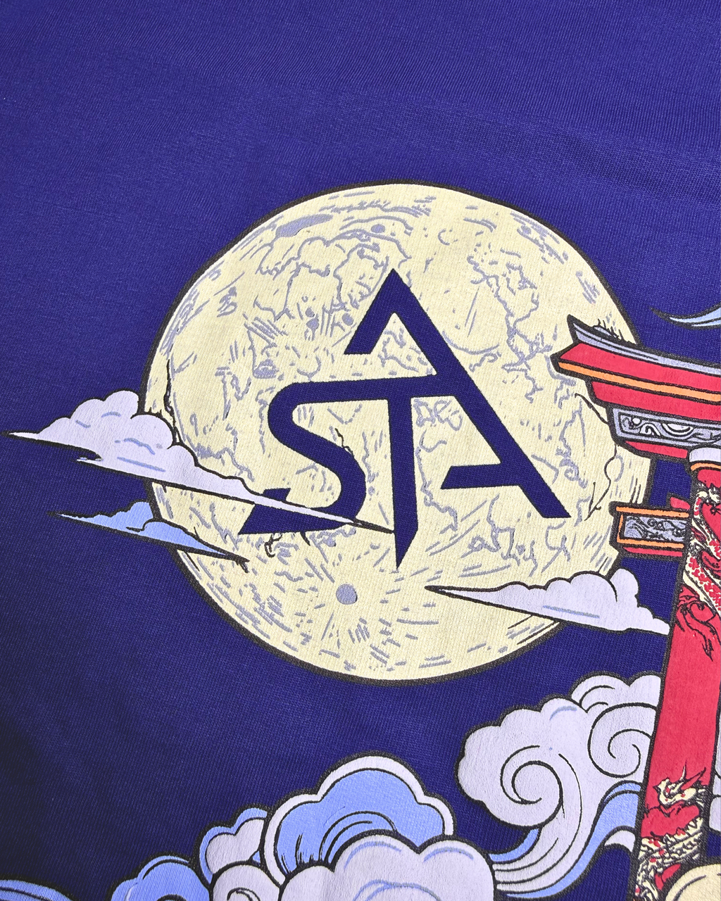 SAINT ARQANE - MOONLIT KOI INDIGO TEE (Back Print 1)