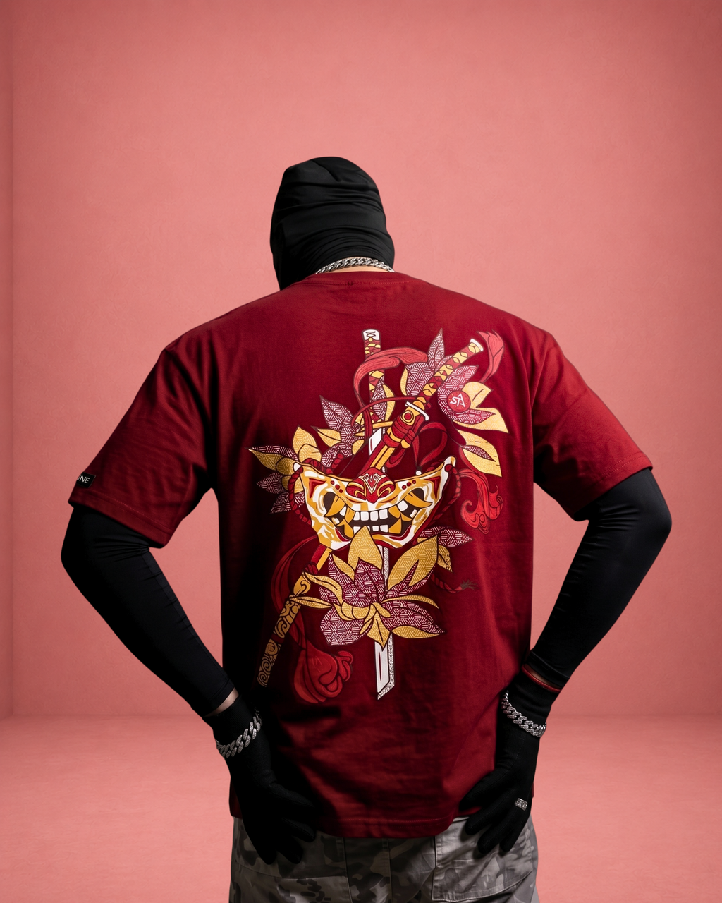 SAINT ARQANE - ONI WINE TEE (Back Model)